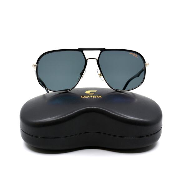 NEW CARRERA 1051318/S 2M2 BLACK GOLD GREY POLARIZED AUTHENTIC SUNGLASSES - Picture 4 of 12